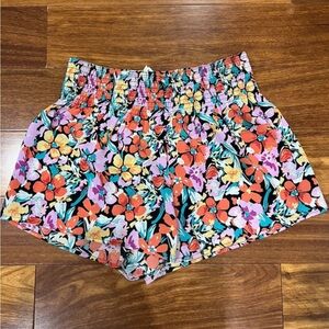 SHEIN High Waist Floral Shorts - Multicolor